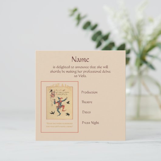 6ペンスの発表の歌を歌う 案内状 (スタンド正面)