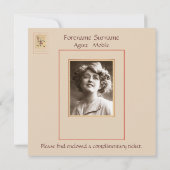 6ペンスの発表の歌を歌う 案内状 (裏面)