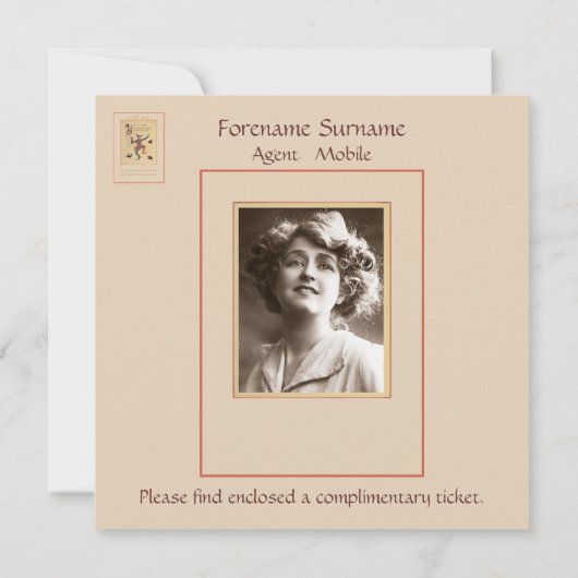 6ペンスの発表の歌を歌う 案内状 (裏面)