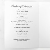 6ページモダン3重2写真葬式プログラム 三つ折りプログラム (内部最初)