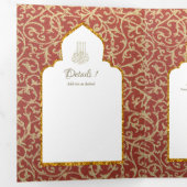 6ページ ニカーフォト WALIMAH 白 赤 金華麗なトリフォールドI 三つ折り招待状 (内部最初)