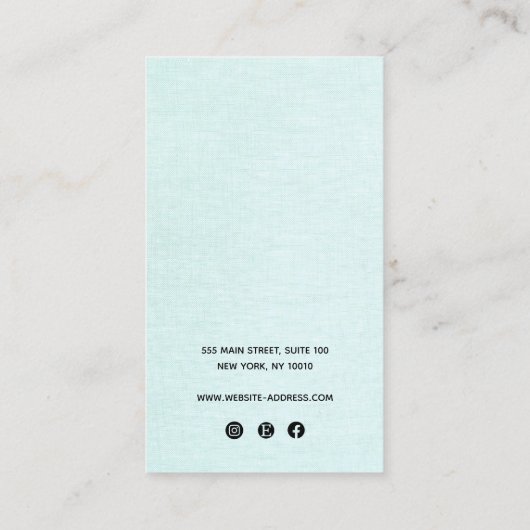 6ホールスタッドイヤリングブルーリネンディスプレイ事業C 名刺 (裏面)