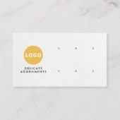 6ホールスタッドイヤリングホワイトレザー追加ロゴブシン 名刺 (正面)