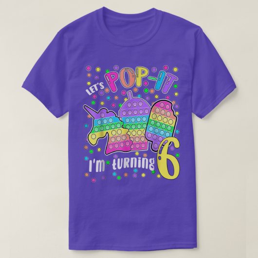 6ポップ・アートの誕生日Gを回カラフルそう Tシャツ (デザイン正面)