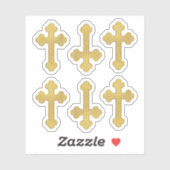 6メタリックフェイク金ゴールド出芽クロス – 等高線 シール (シート)