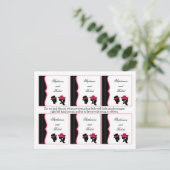 6メッセージカードお洒落フォーマルハットエレガントレトロ ポストカード (スタンド正面)