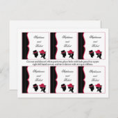 6メッセージカードお洒落フォーマルハットエレガントレトロ ポストカード (正面/裏面)