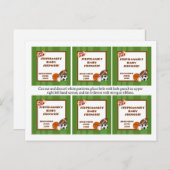 6メッセージカードオールスターグリーン インビテーションポストカード (正面/裏面)