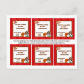 6メッセージカードオールスターレッド インビテーションポストカード (正面)