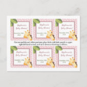 6メッセージカードサファリジャングルキレーフピンク インビテーションポストカード (正面)