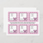 6メッセージカードシュガープラムバタフライ インビテーションポストカード (正面/裏面)