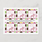 6メッセージカードジャングルクイーンタイガーサファリ動物園 インビテーションポストカード (正面)