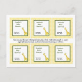 6メッセージカードジャングルベビーキリン インビテーションポストカード (正面)