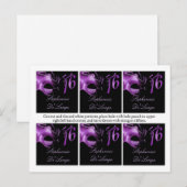 6メッセージカードスイート16パープル薄紫ブラックパーティー ポストカード (正面/裏面)
