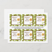 6メッセージカードフォレストフレンズフラワー インビテーションポストカード (正面/裏面)