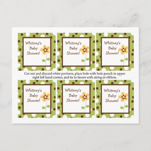 6メッセージカードフォレストフレンズフラワー インビテーションポストカード (正面)