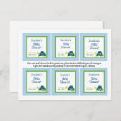 6メッセージカードブルーウミガメ インビテーションポストカード (正面/裏面)