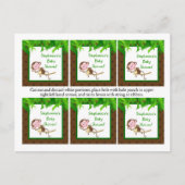 6メッセージカードモンキースイングジャングルサファリ動物園 インビテーションポストカード (正面)