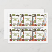 6メッセージカードラグナビーチタートルフロッグポンドアニマル インビテーションポストカード (正面/裏面)