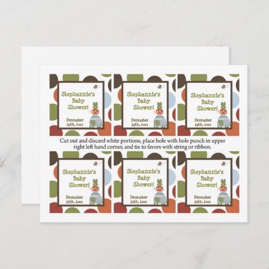 6メッセージカードラグナビーチタートルフロッグポンドアニマル インビテーションポストカード (正面/裏面)