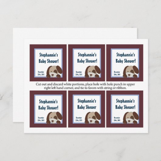 6メッセージカードリーグパピドッグスポーツ インビテーションポストカード (正面/裏面)