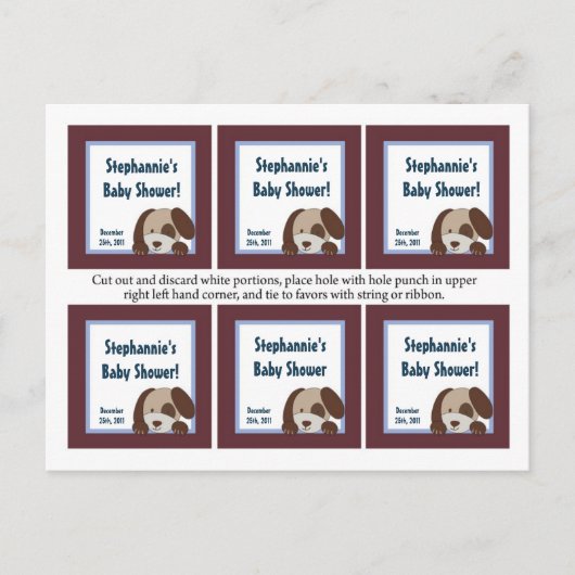 6メッセージカードリーグパピドッグスポーツ インビテーションポストカード (正面)