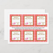 6メッセージカードレッドバーンファームアニマルズ インビテーションポストカード (正面/裏面)