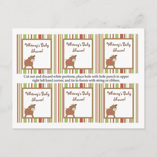 6メッセージカードレッドバーンファームカウズ インビテーションポストカード (正面)