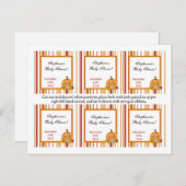 6メッセージカード秋秋パンプキンベビー インビテーションポストカード (正面/裏面)