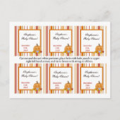 6メッセージカード秋秋パンプキンベビー インビテーションポストカード (正面)