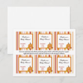 6メッセージカード秋秋パンプキンベビー インビテーションポストカード (正面/裏面)