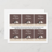 6メッセージカード結婚の鳥花嫁ラブカップル ポストカード (正面/裏面)