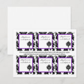 6メッセージカード結婚ズブラックパープルダマスクレース ポストカード (正面/裏面)