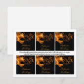 6メッセージカードMIS XVオレンジブラックパーティー インビテーションポストカード (正面/裏面)