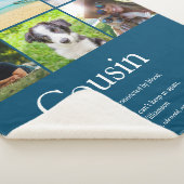 6モダンクールフォトコラージュ青いとこあ シェルパブランケット (3/4)