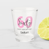 6モダンピエレガントンク60誕生日 ショットグラス (正面)