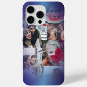 6モダンフォトコラージュ青グラデーション Case-Mate iPhoneケース (裏面)