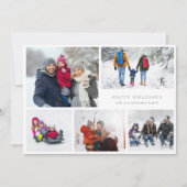 6モダンフォト数々のコラージュのメリークリスマス シーズンカード (正面)