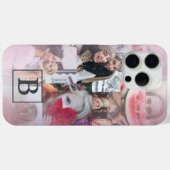 6モダンモノグラムの枚フォトコラージュ赤面ピンク Case-Mate iPhoneケース (裏面 (横))