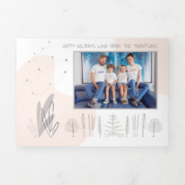 6モダン写真年in ViewニュースレターアートTri-F 三つ折りクリスマスカード