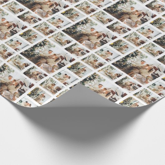 6モダン枚のコラージュ |クリスマス・ホリデー ラッピングペーパー (角)