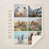 6モダン枚のコラージュ シェルパブランケット (正面)