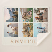 6モダン枚のコラージュ シェルパブランケット (正面(横))