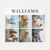 6モダン枚のコラージュ フリースブランケット (正面(横))