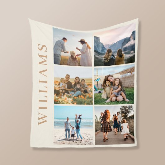 6モダン枚のコラージュ フリースブランケット