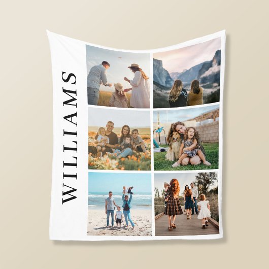 6モダン枚のコラージュ フリースブランケット