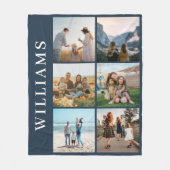 6モダン枚のコラージュ フリースブランケット (正面)