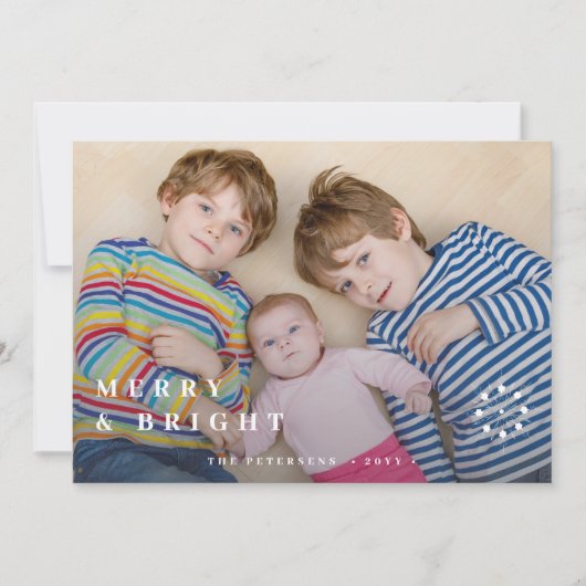 6モダン枚の写真コラージュ白タイポグラフィクリスマス シーズンカード (正面)