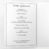 6モダン – 愛する記憶の葬儀/メモリアルの写真 三つ折りプログラム (内部最初)