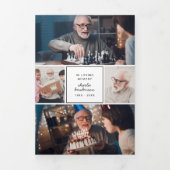 6モダン – 愛する記憶の葬儀/メモリアルの写真 三つ折りプログラム (カバー)